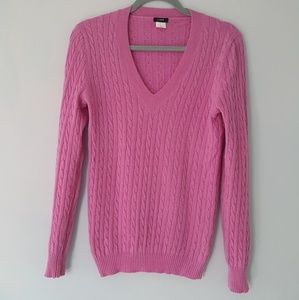 J. Crew Pink V-Neck Sweater